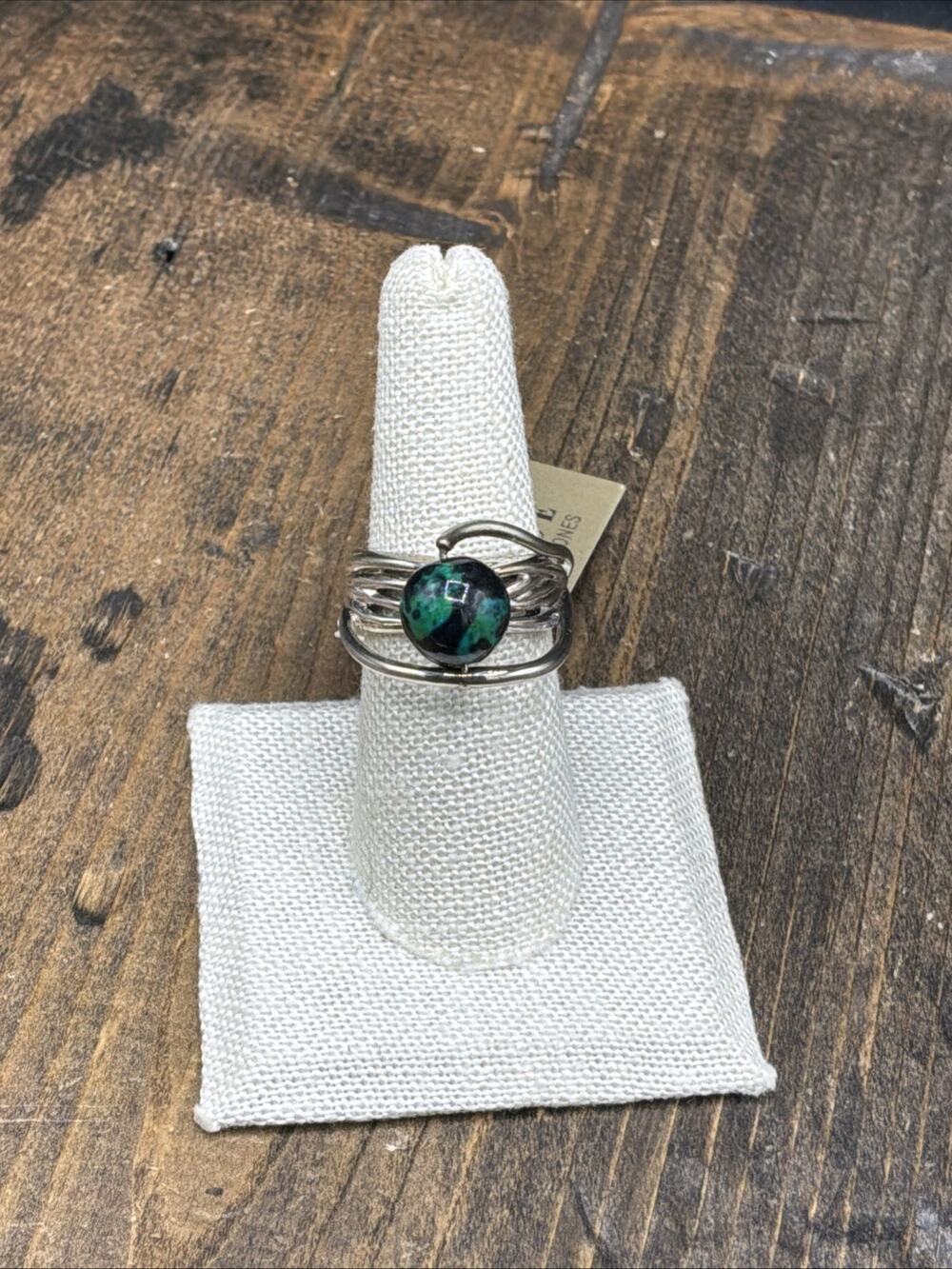 Barse By Leah Laine Tahiti Ring- Chrysoprase-Silver - 7.75-NWT